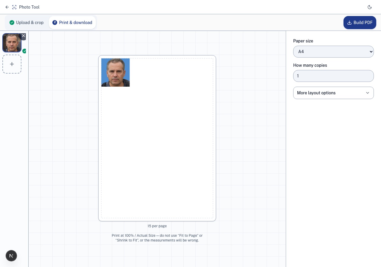 Print a ready-to-cut sheet